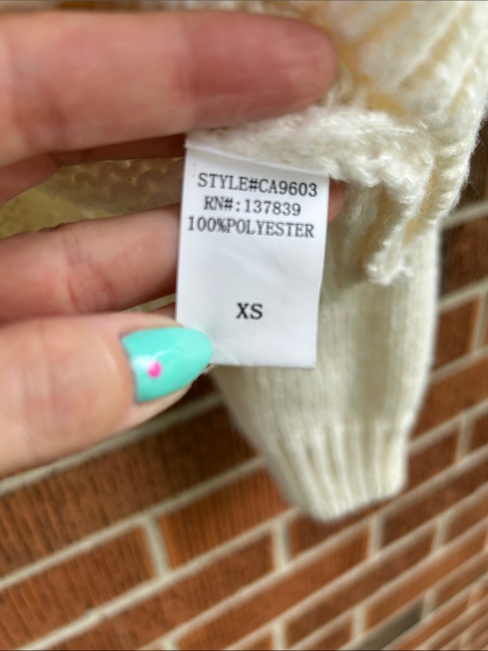 Cottagecore Cream Knit Cardigan with Pink Strawberry Appliqués - Picture 3 of 6